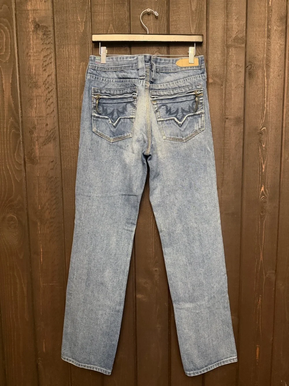Diesel YARIKB Jeans Men 32x34 Blue Straight Leg Med Wash Made in Italy 0071V EUC